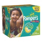pampers baby dry 222 ct.