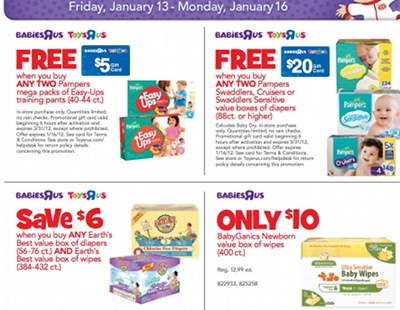 Free Coupons  Baby Diapers on Babies R Us  Diaper Deals 1 13 12   1 16 12 Including Hot Babyganics