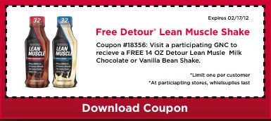 coupon gnc shake protein vanilla bean chocolate