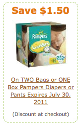 amazon july pampers coupon