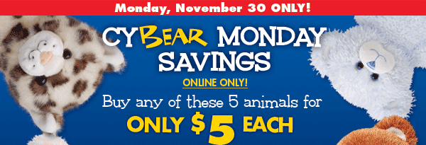 BUILD-A-BEAR ANIMALS ONLY $5 EACH TODAY ONLY! - The Thrifty Couple