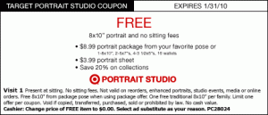 free portrait coupon from target