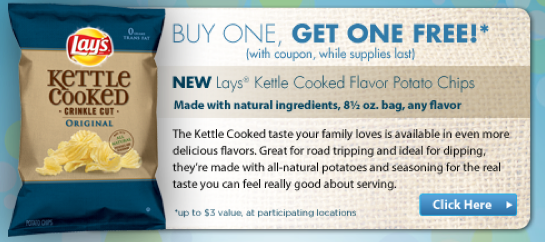 Lays Kettle Potato Chips Bogo coupon