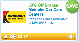 Meineke Car Brakes Coupon 50% off