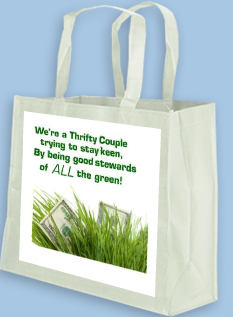 thrifty couple reusable bag