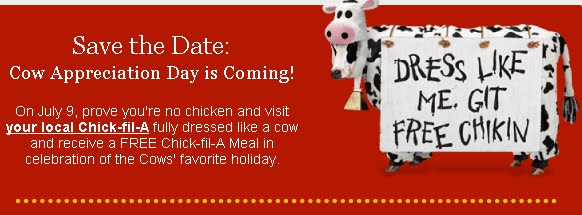 chick fil a cow free meal