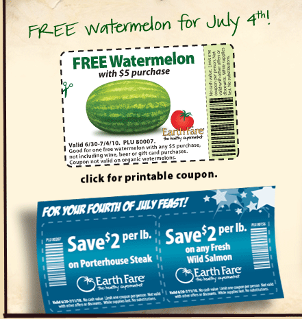 earthfare free coupons