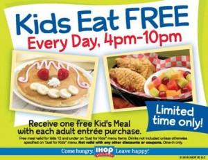 ihop kids eat free