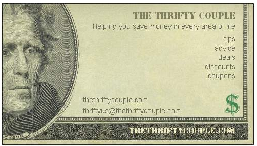 the thrifty couple business cards