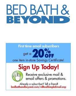 need bed bath beyond coupon now