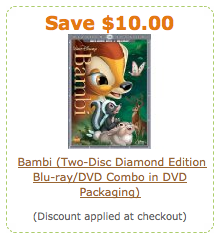 disney bambi coupon on amazon