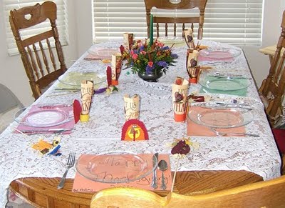 thanksgiving table set