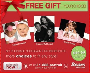 sears holiday portrait coupon