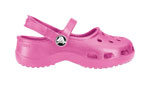 girls pink crocs 