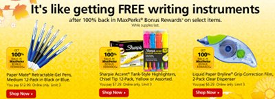 office max free items week of January 18 