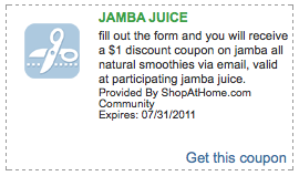 shop at home jamba juice coupon