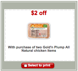 target gold n plump chicken coupon