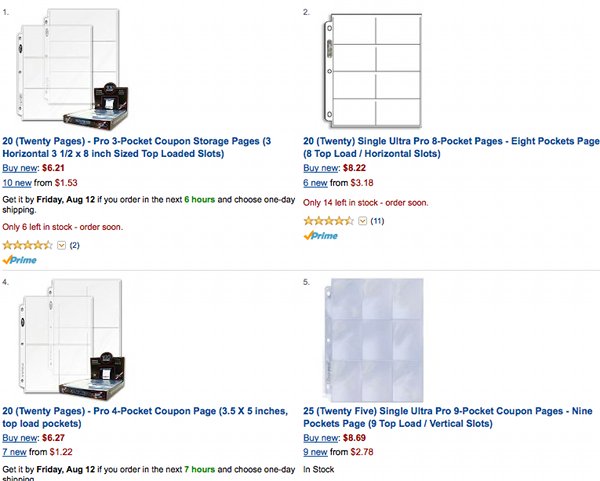 coupon pocket pages on amazon