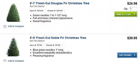 Lowe's and Home Depot: Fresh Christmas Trees as low as $12.50