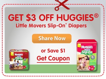 Huggies Slip Ons Diapers coupon Walmart