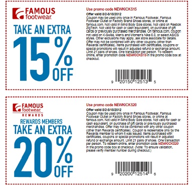 Famous Footwear 15-20% Coupons Plus BOGO Sale - The Thrifty Couple