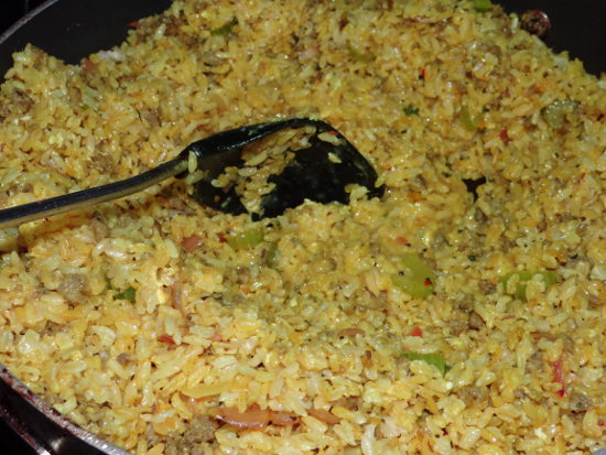 mixing-egg-in-savory-rice