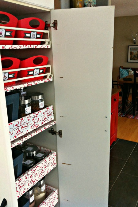 DIY Chalkboard Painted Pantry Doors before by The Happy Housie for The Thrifty Couple