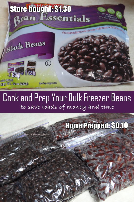 savings in diy freeze black beans