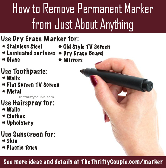 how to remove permanent marker from just about anything