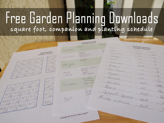 Vegetable Garden Planner Printables The Thrifty Couple
