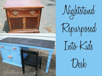 20 - My Repurposed Life - Nightstand into Childs Desk copy