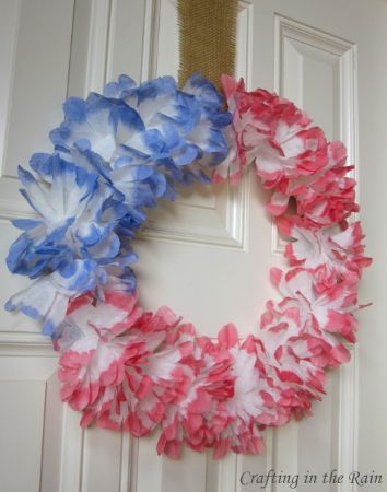 19 - Crafting in the Rain - Dyed Coffee Filter Wreath