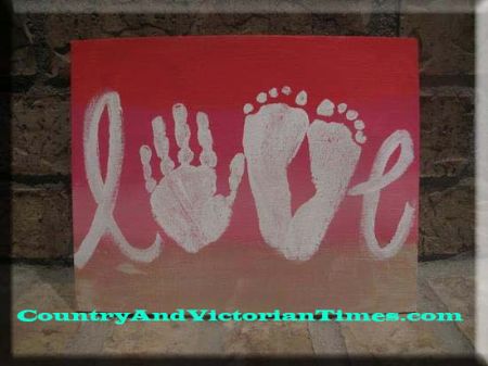 21 - Country and Victorian Times - Hand and Footprint Love Sign