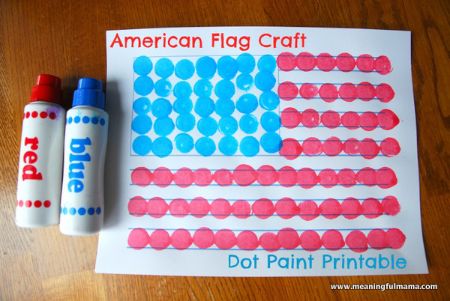 21 - Meaninful Mama - American Flag Dot Craft
