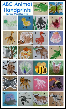 23 - Craftulate - ABC Animal Handprints