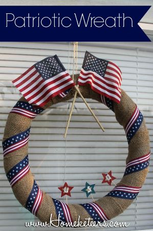 24 - Homeketeers - Patriotic Pool Noodle Wreath