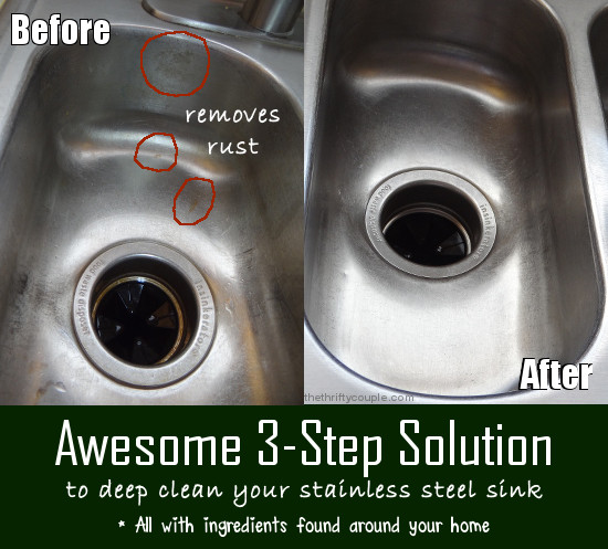 how to get stains out of a stainless steel sink