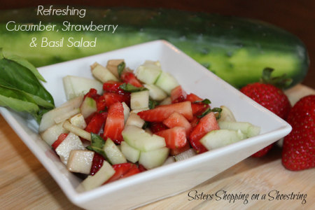 cucumber strawberry basil salad 1