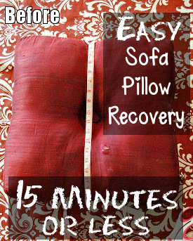 Easily Recover Sofa Pillows In 15, How To Recover Sofa Pillows