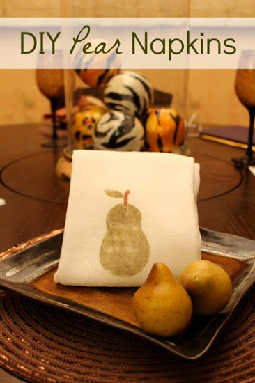 14 - Happiness is Homemade - DIY Pear Napkins sm