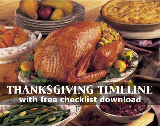 Thanksgiving Timeline planner