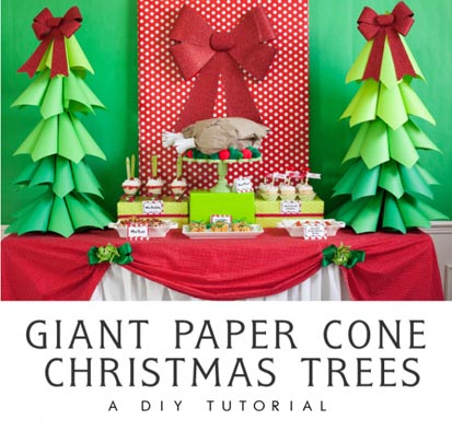 03---Frog-Prince-Paperie---Giant-Paper-Cone-Xmas-Trees
