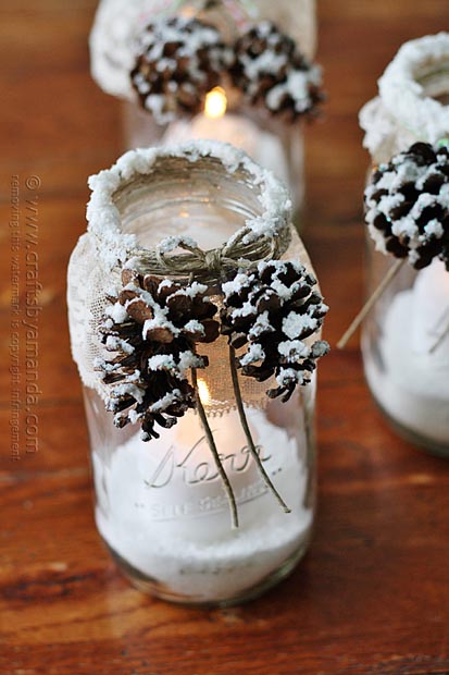 06---Crafts-by-Amanda---Snowy-Pinecone-Candle-Jars