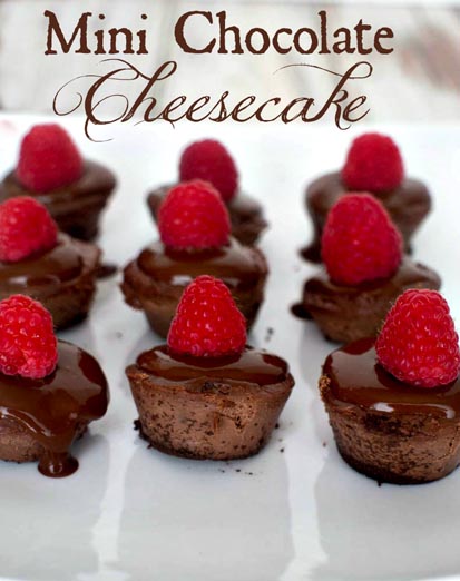 18---Mini-Chocolate-Cheesecakes-with-Raspberries