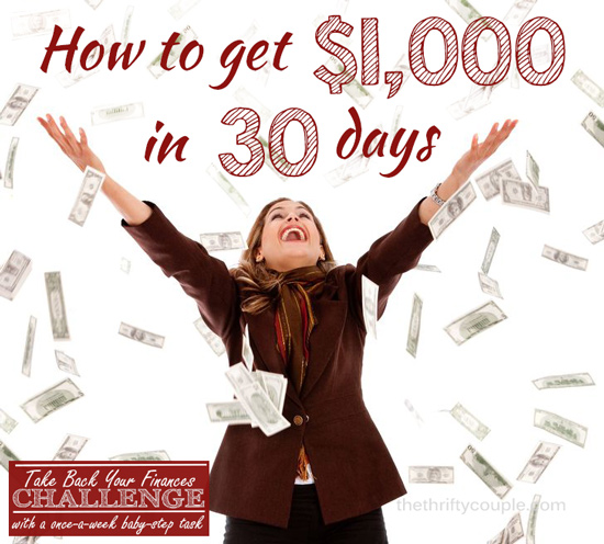 Take Back Your Finances Challenge 4 Saving 1 000 In The Next 30 Days The Thrifty Couple