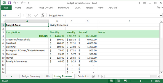 living-expenses-spreadsheet