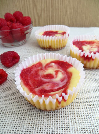 Bite-sized-Raspberry-Swirl-Cheesecakes