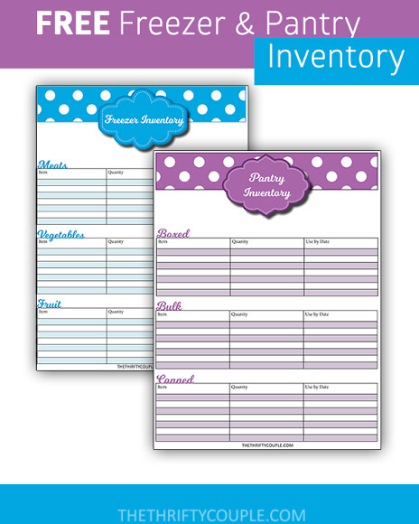 Take Back Your Finances 18 Create Freezer And Pantry Inventory Free Printable Inventory 