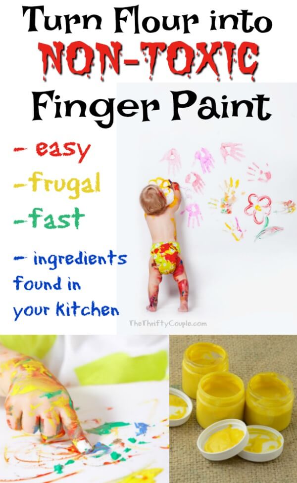 how to make homemade finger paint with flour non-toxic