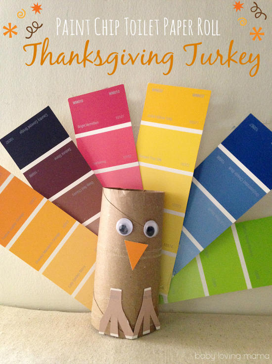 Paint-Chip-Toilet-Paper-Roll-Turkey-Craft-for-Thanksgiving-idea